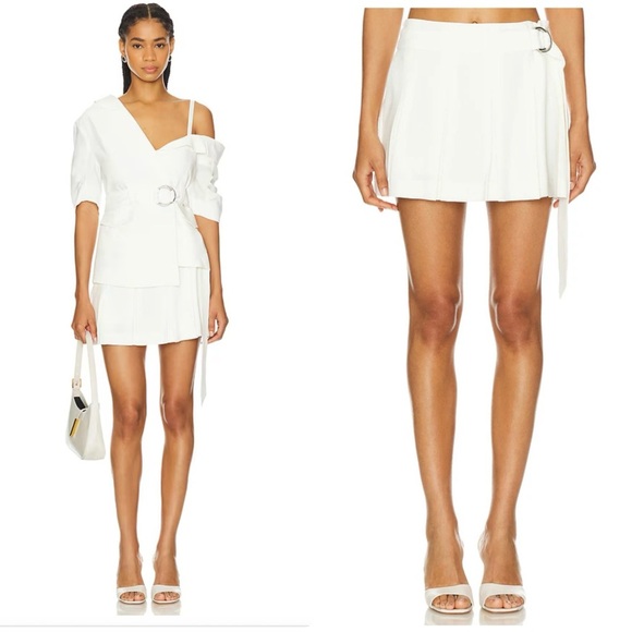 New! Revolve x Cinq a Sept Ciela White Mini Skirt/ Skort 🤍 size 6 NWT! - Picture 1 of 12